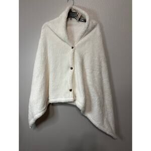 SOFT SURRROUNDINGS White Button Up Shawl One Size